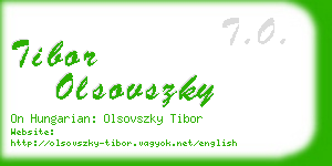 tibor olsovszky business card